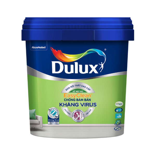 Dulux Easyclean chống bám bẩn kháng virus bề mặt mờ