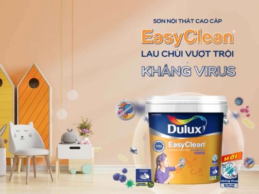 sơn Dulux EasyClean Lau Chùi Vượt Trội - Kháng Virus (Bề mặt bóng)