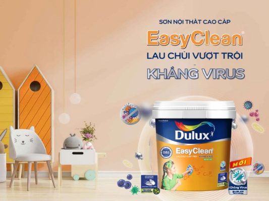 sơn Dulux EasyClean Lau Chùi Vượt Trội - Kháng Virus (Bề mặt mờ)