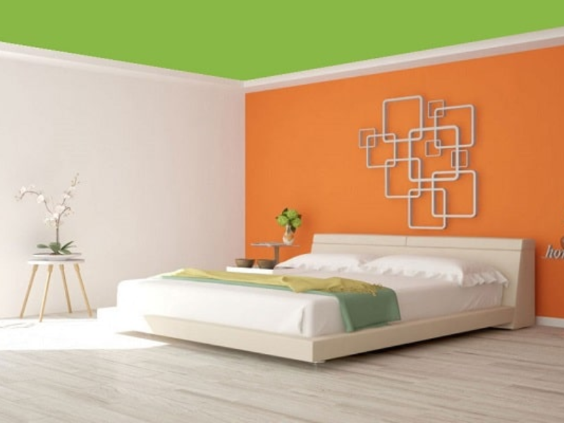 cách phối màu sơn tường và trần nhà