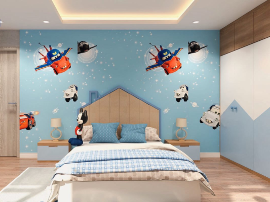 Màu sơn phòng ngủ dẹp cho con trai