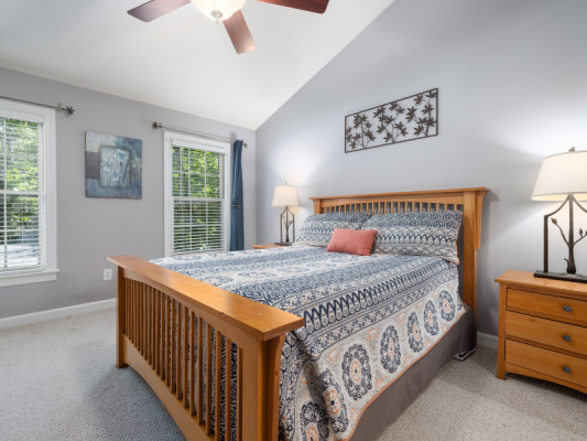 phòng ngủ màu xám