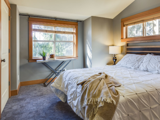 phòng ngủ màu xám