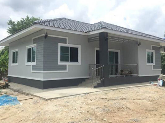 Sơn nhà mặt tiền màu ghi xám